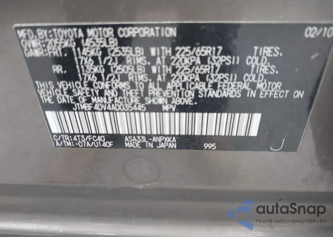 2010 Toyota Rav4 from USA, damaged, VIN JTMBF4DV4AD035445